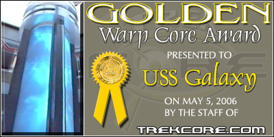 Trekcore Golden Warp Core Award